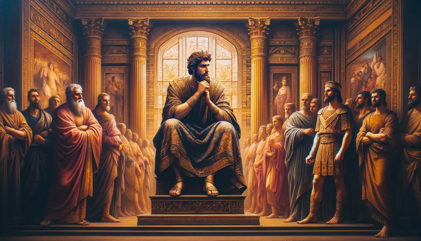 Davi como rei decidindo sobre moralidade e justiça